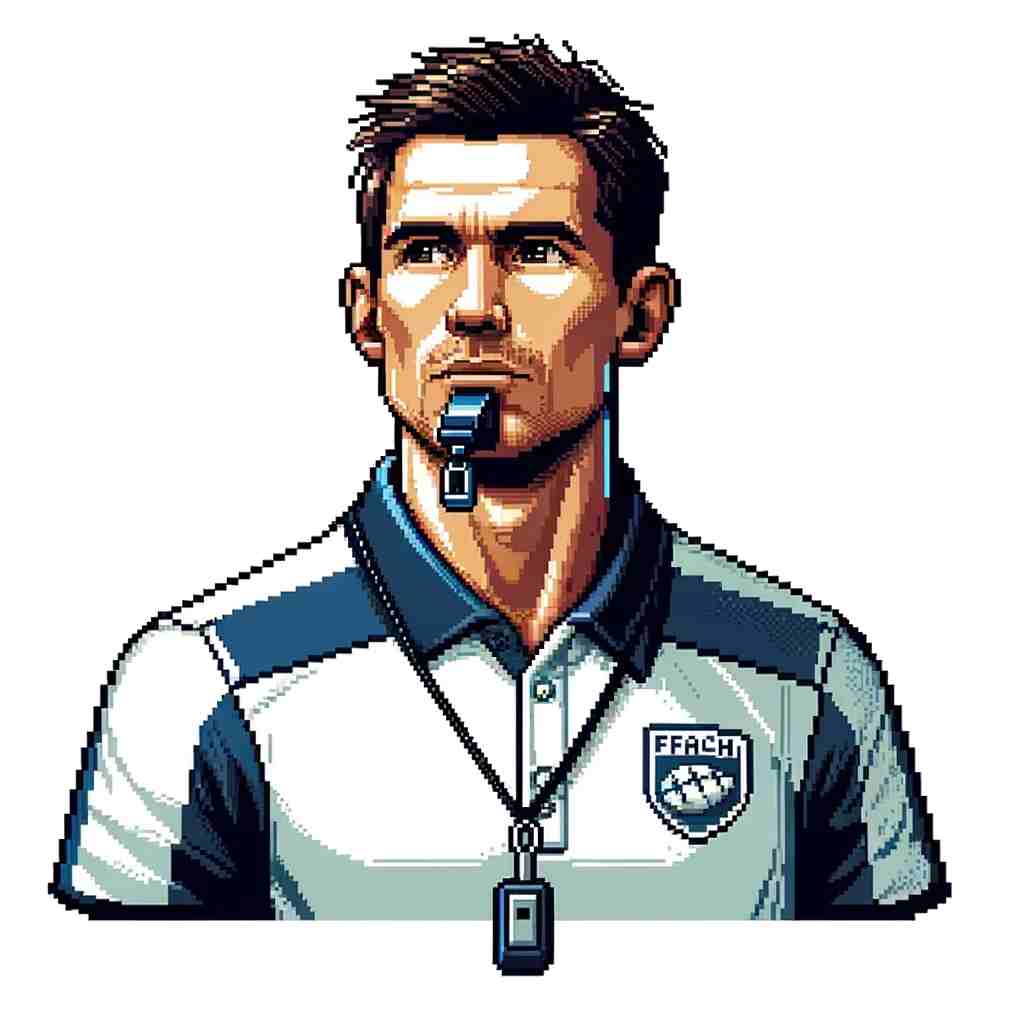 Rol de entrenador de fútbol de una clase de fútbol de secundaria en educación física.
